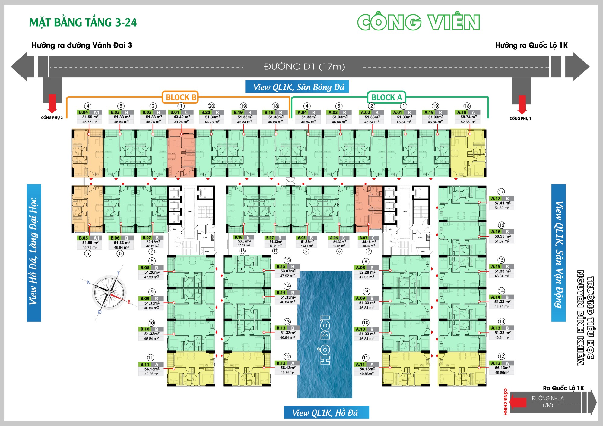 mat bang bcons green view