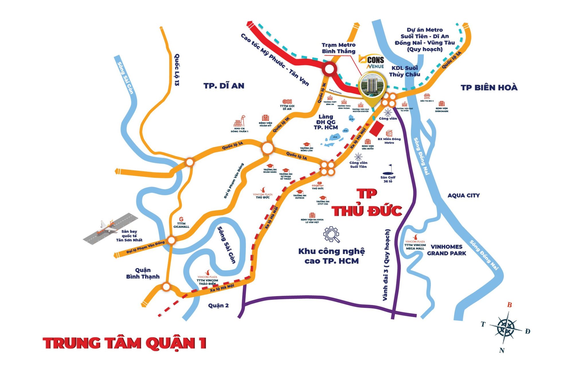 vi tri bcons avenue binh duong