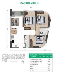 thiet ke can ho green diamond 8