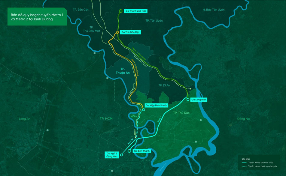 2 tuyến Metro của Bình Dương cũ chuẩn bị triển khai 2 tuyến Metro của Bình Dương cũ chuẩn bị triển khai