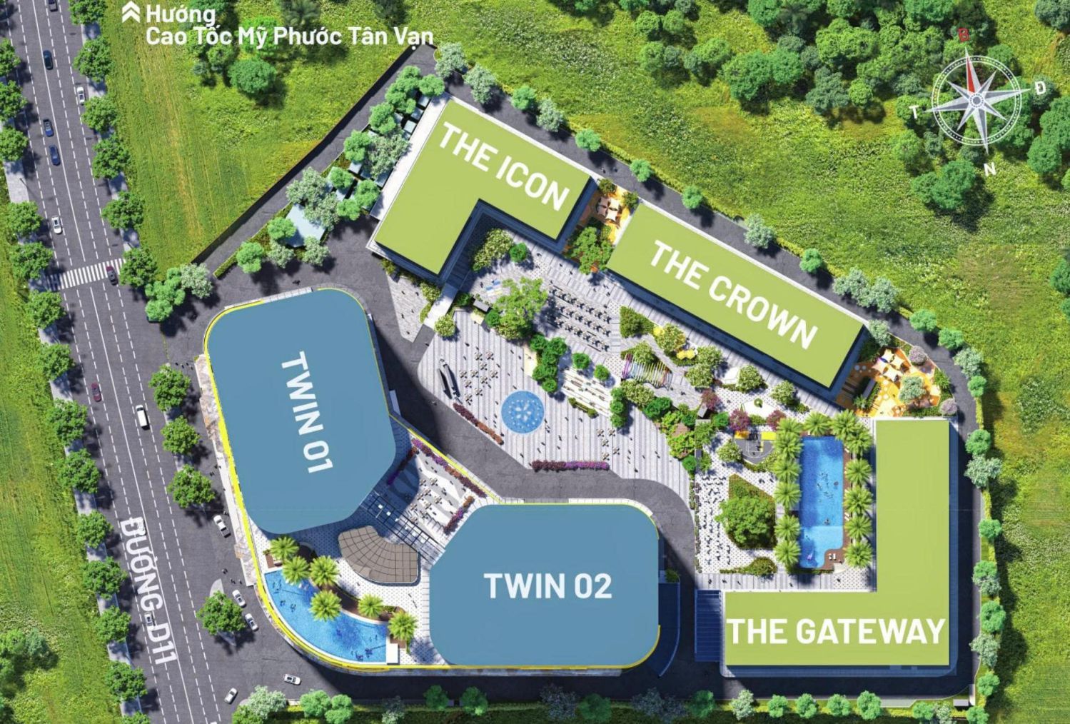 Mặt bằng tổng thể dự án Bcons Center City