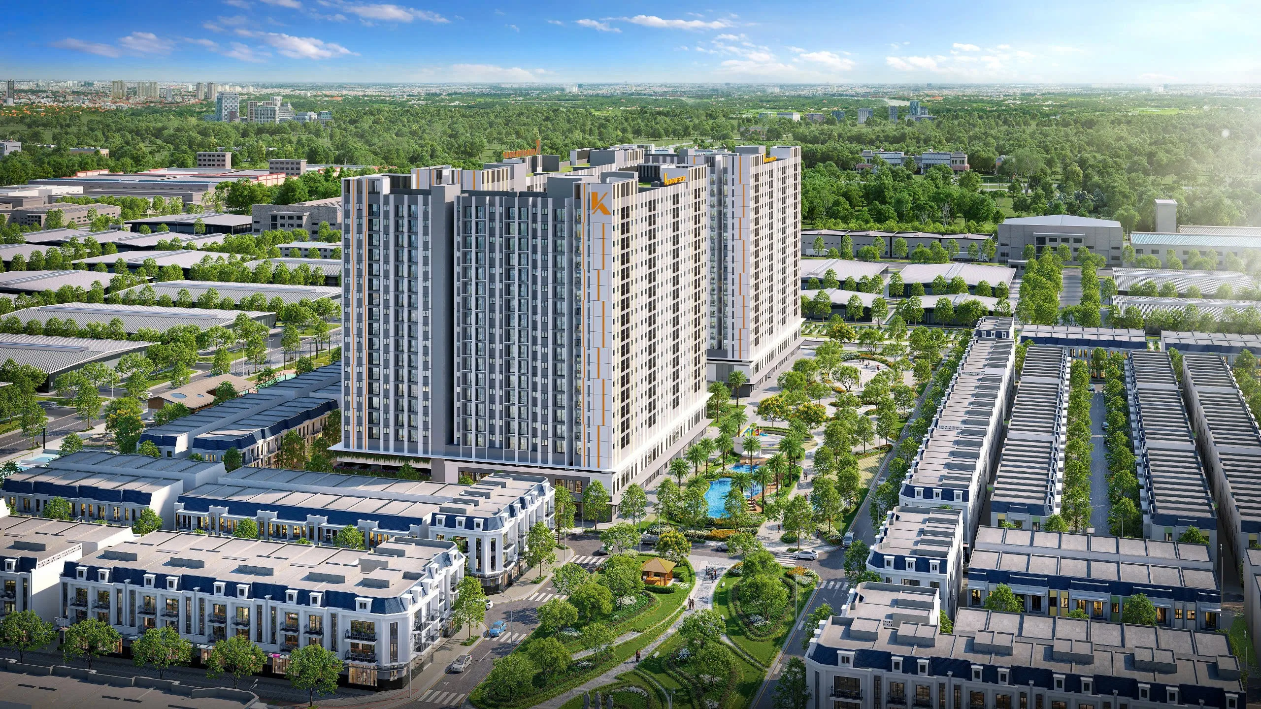 Nhà phố, shophouse và căn hộ tại K-Home New City Bình Dương.